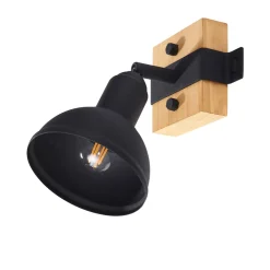 Point vegglampe sort/natur