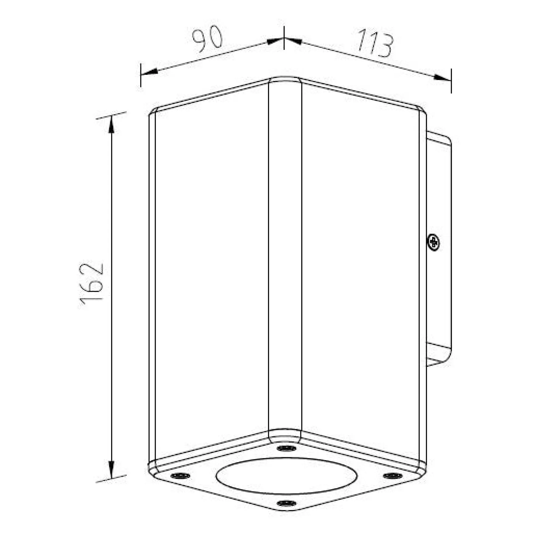 Quadro K1 utelampe vegg IP54