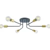 Repertoar 6-lys taklampe sort/messing