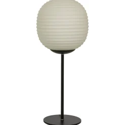 Rille bordlampe sort/opal