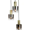 Roxy 3-lys pendel rund messing/sotet