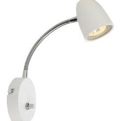 Sandnes vegglampe hvit m/dim