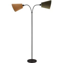 Sandvik 2-lys gulvlampe u/skjerm sort