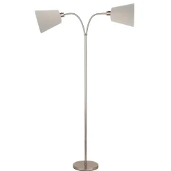 Sandvik 2-lys gulvlampe u/skjerm satin