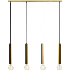 Sencillo 4-lys pendel rett messing