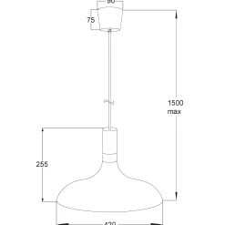 Sense takpendel Ø42cm grå/natur
