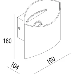 Shade X vegglampe 40W grå