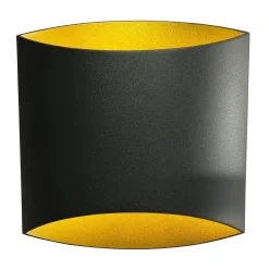 Shade X vegglampe 40W sort/messing