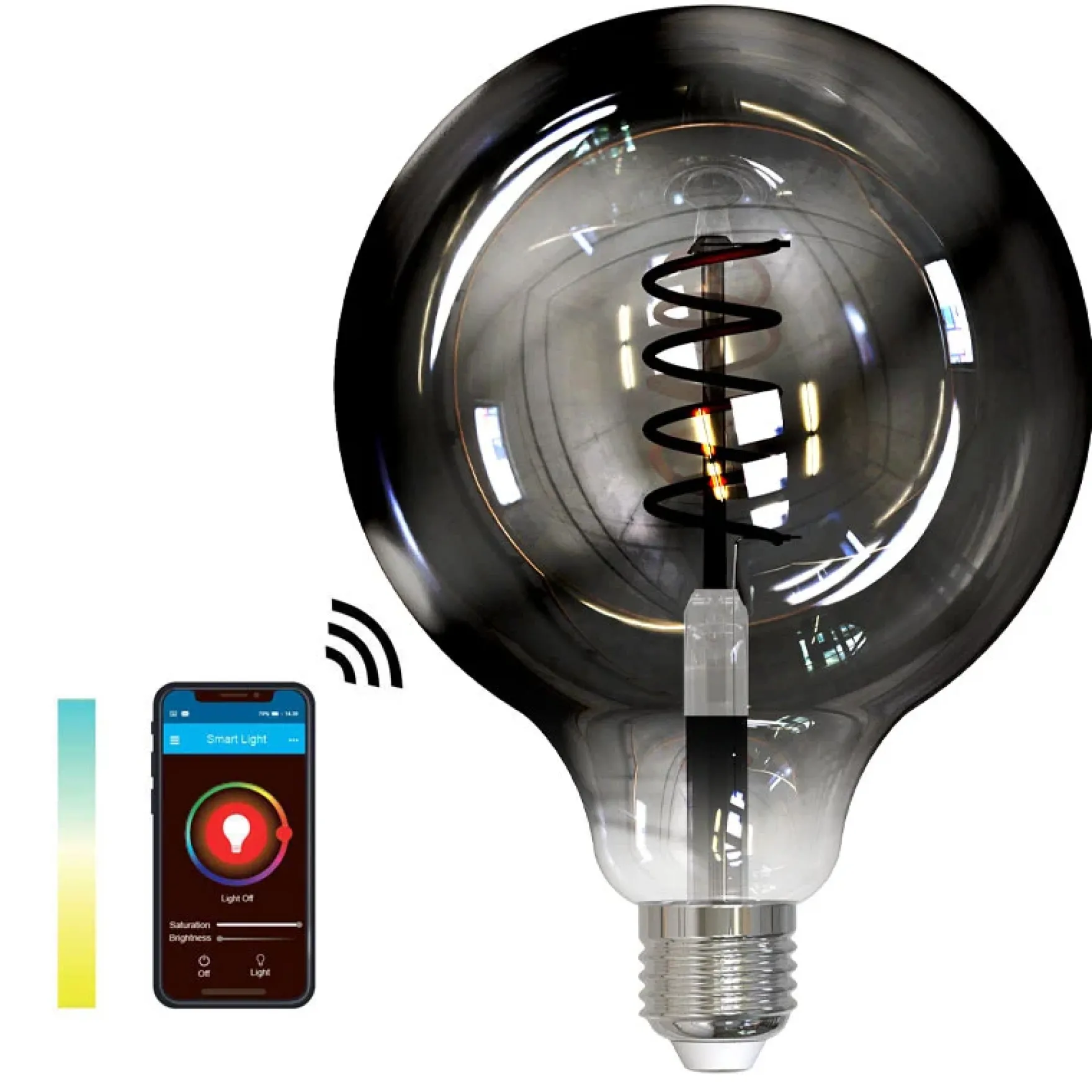 SMART LIGHT WIFI CCT globe sotet Ø125mm