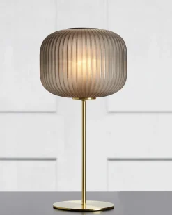 Sober bordlampe E27 smoke/messing