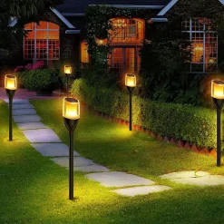 Solar garden spot 1W sort flame IP65