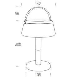 Solar Lantern oppladbar bordlampe grønn IP44