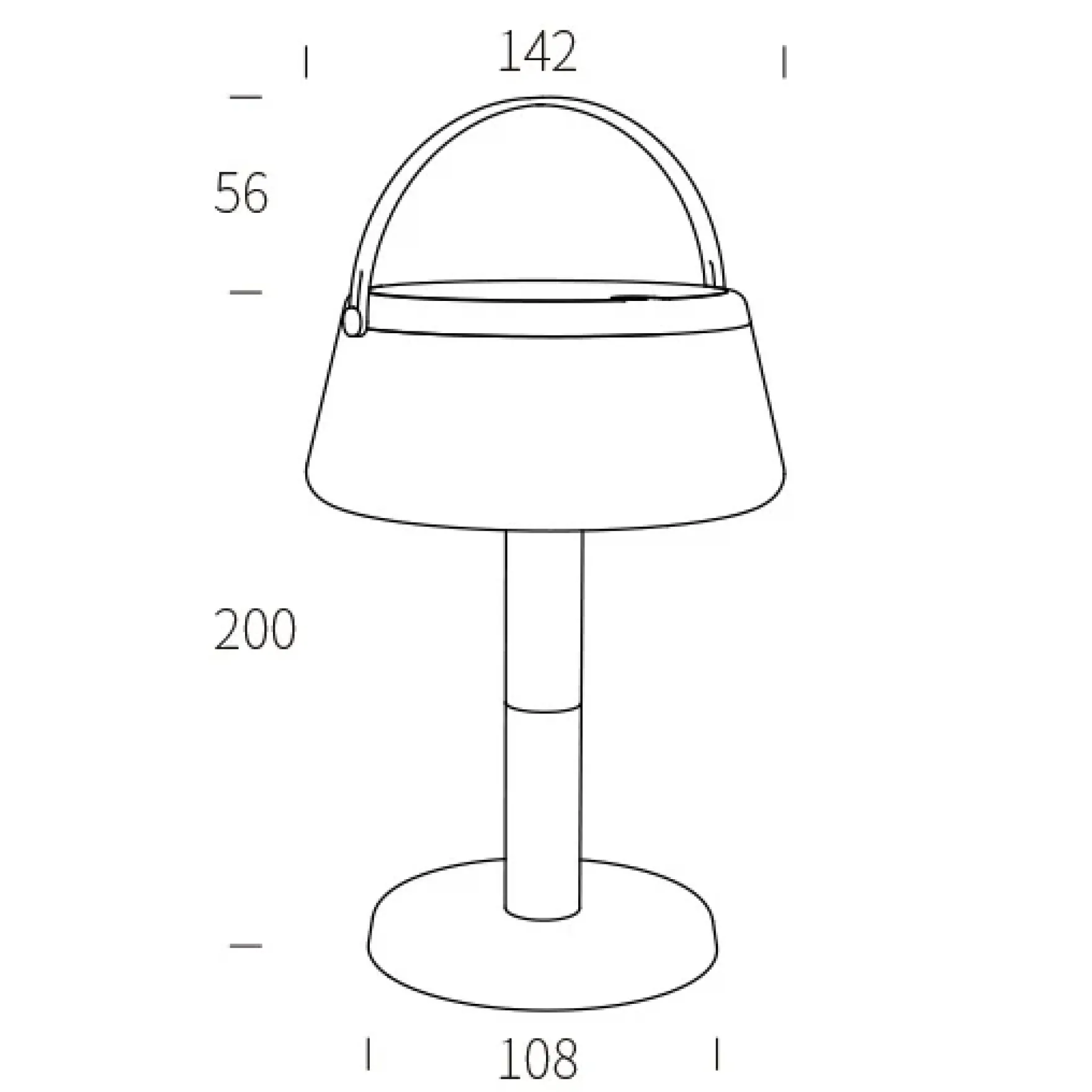 Solar Lantern oppladbar bordlampe grønn IP44