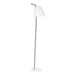 Spin gulvlampe hvit/stål
