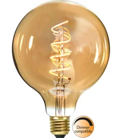 Star LED globe amber spiral Ø125mm 3.2W dimbar