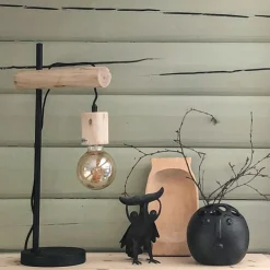 Stryn bordlampe sort/natur