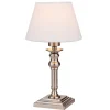 Sundre bordlampe satin/hvit