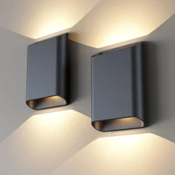 Trem K2 vegglampe sort IP65