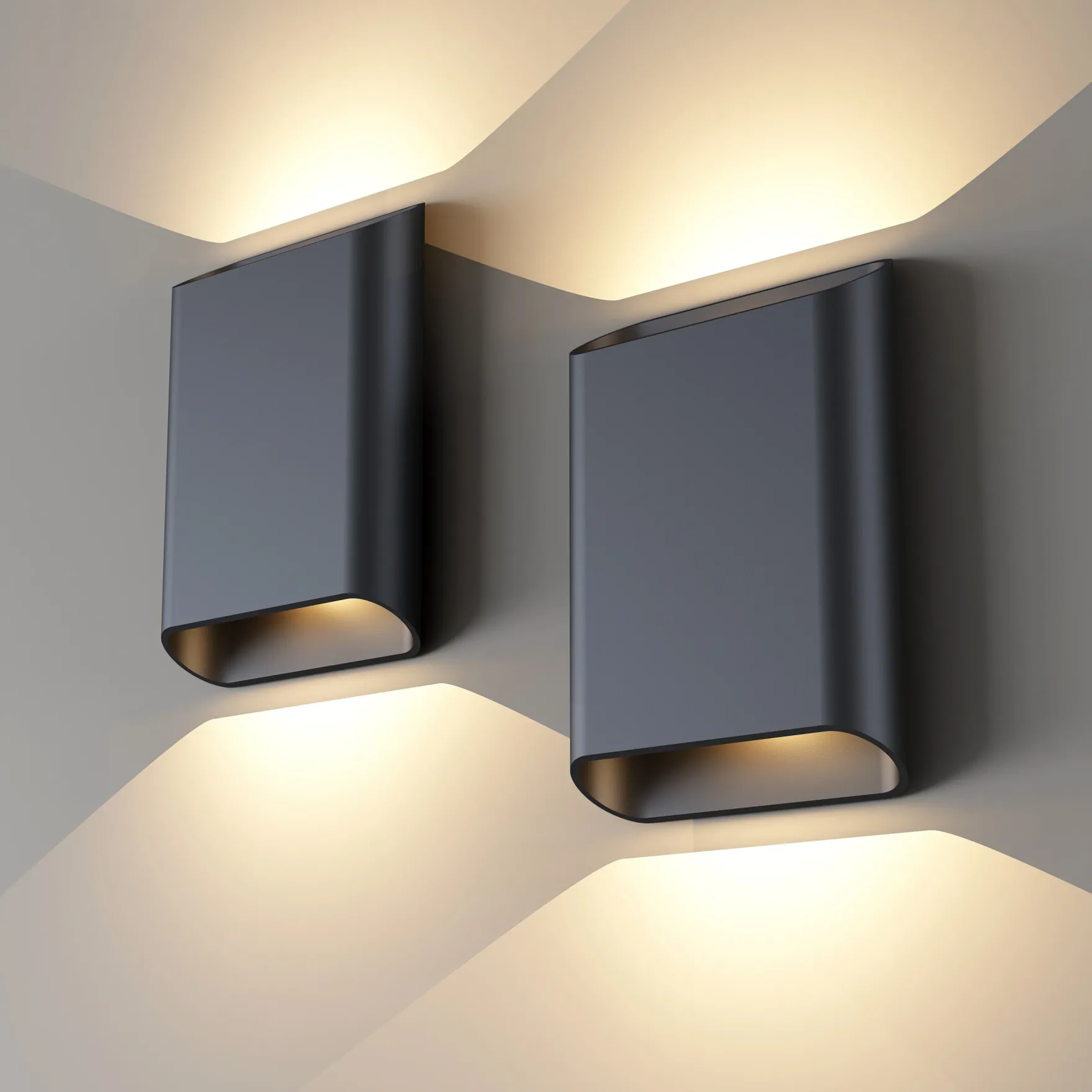 Trem K2 vegglampe sort IP65