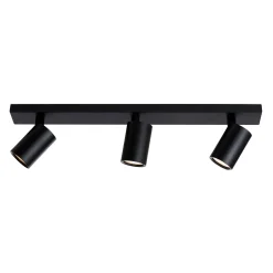Trino 3-lys takspot skinne IP44 sort