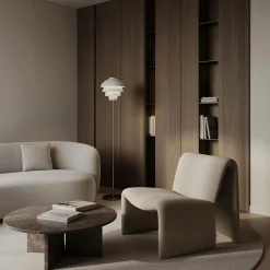 Valencia gulvlampe hvit/messing