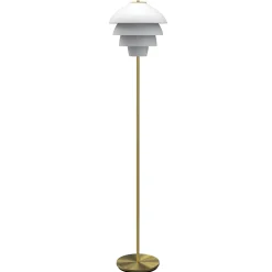 Valencia gulvlampe hvit/messing