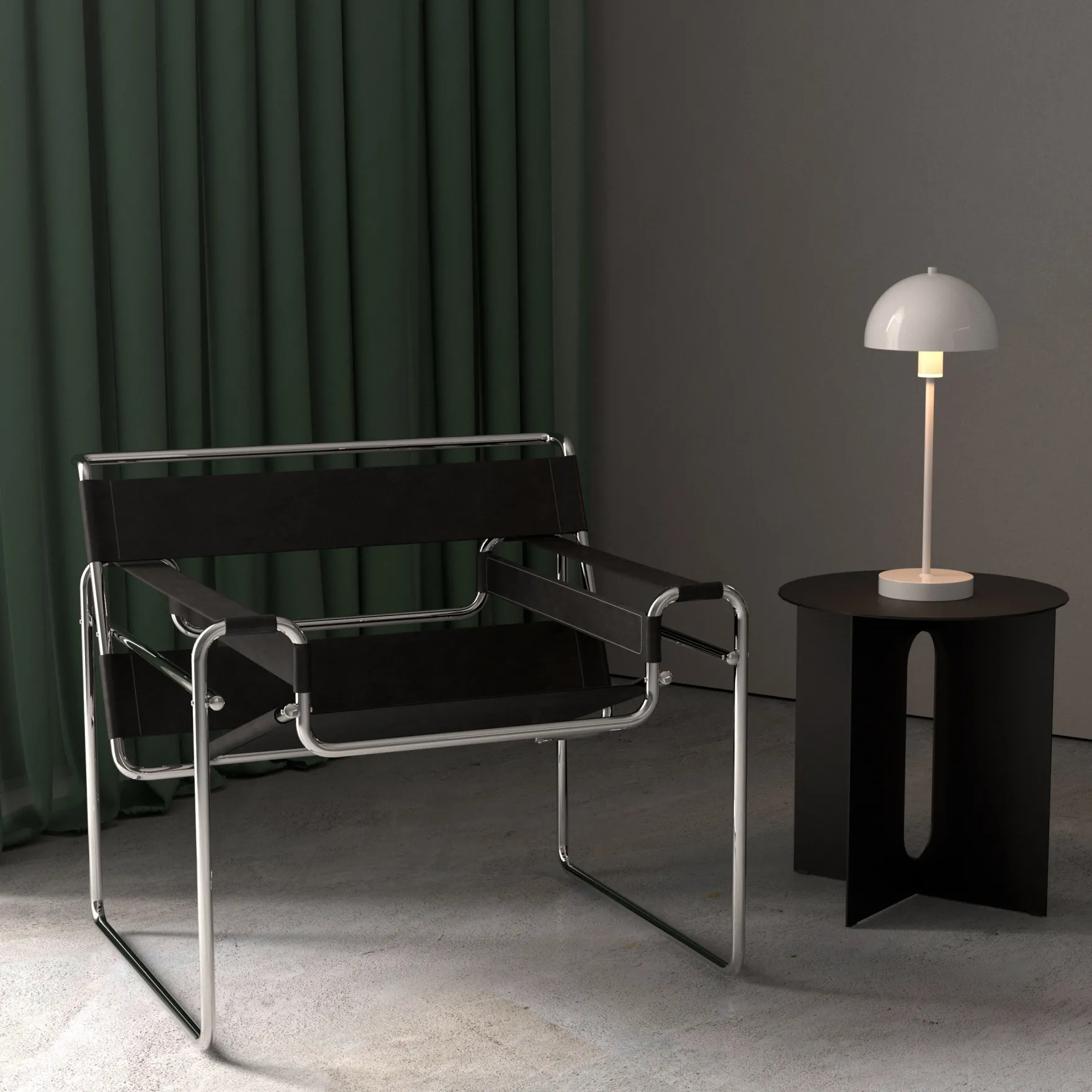 Vienda bordlampe blank hvit