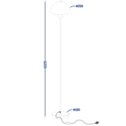 Vienda gulvlampe hvit/opal