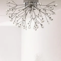 Viva taklampe krystall/krom